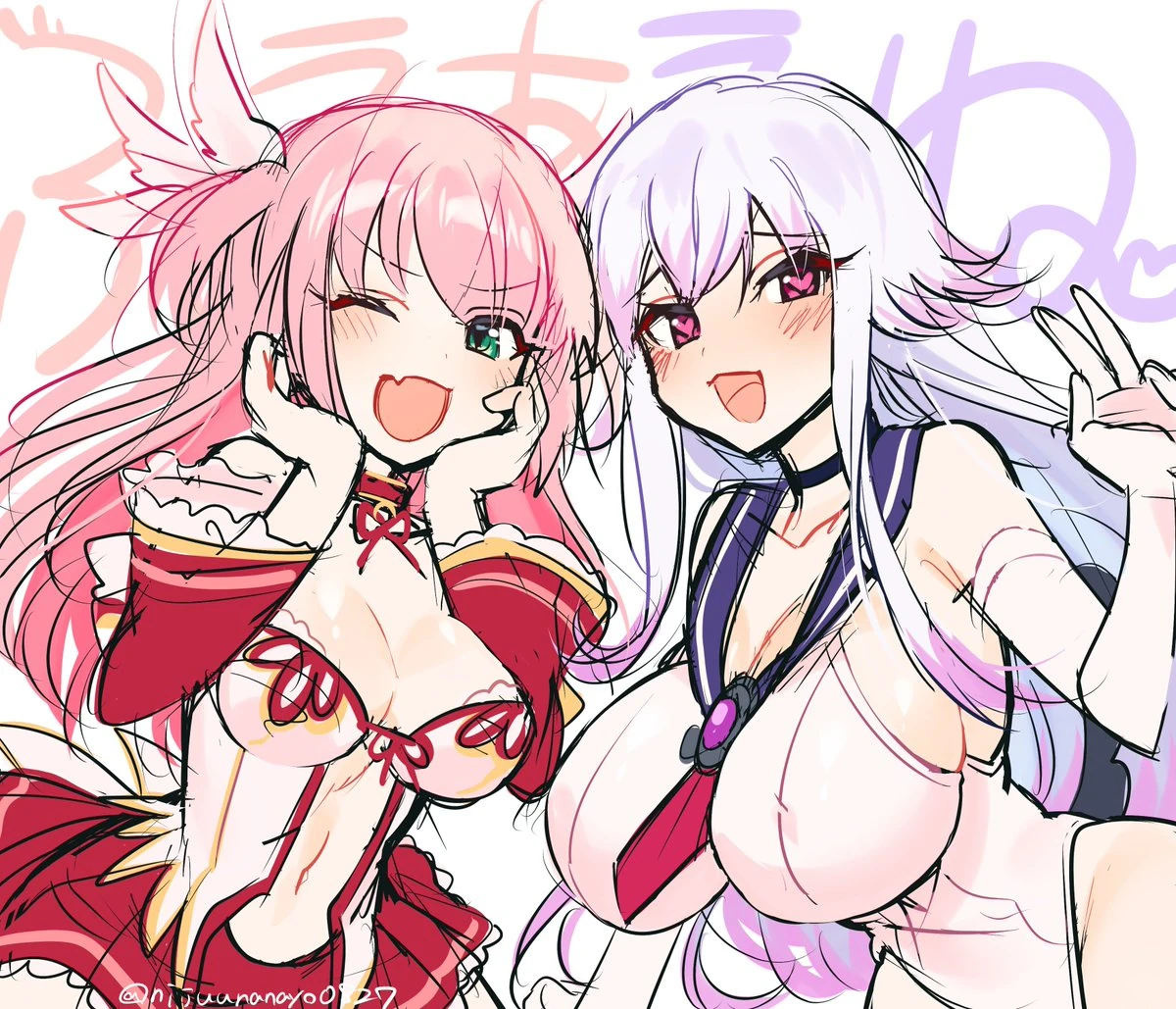 Fairys Chan and [[Magura Ene]]<br>by [https://twitter.com/nijuunanayo0827/status/1057190153700093954 Ninahachi]