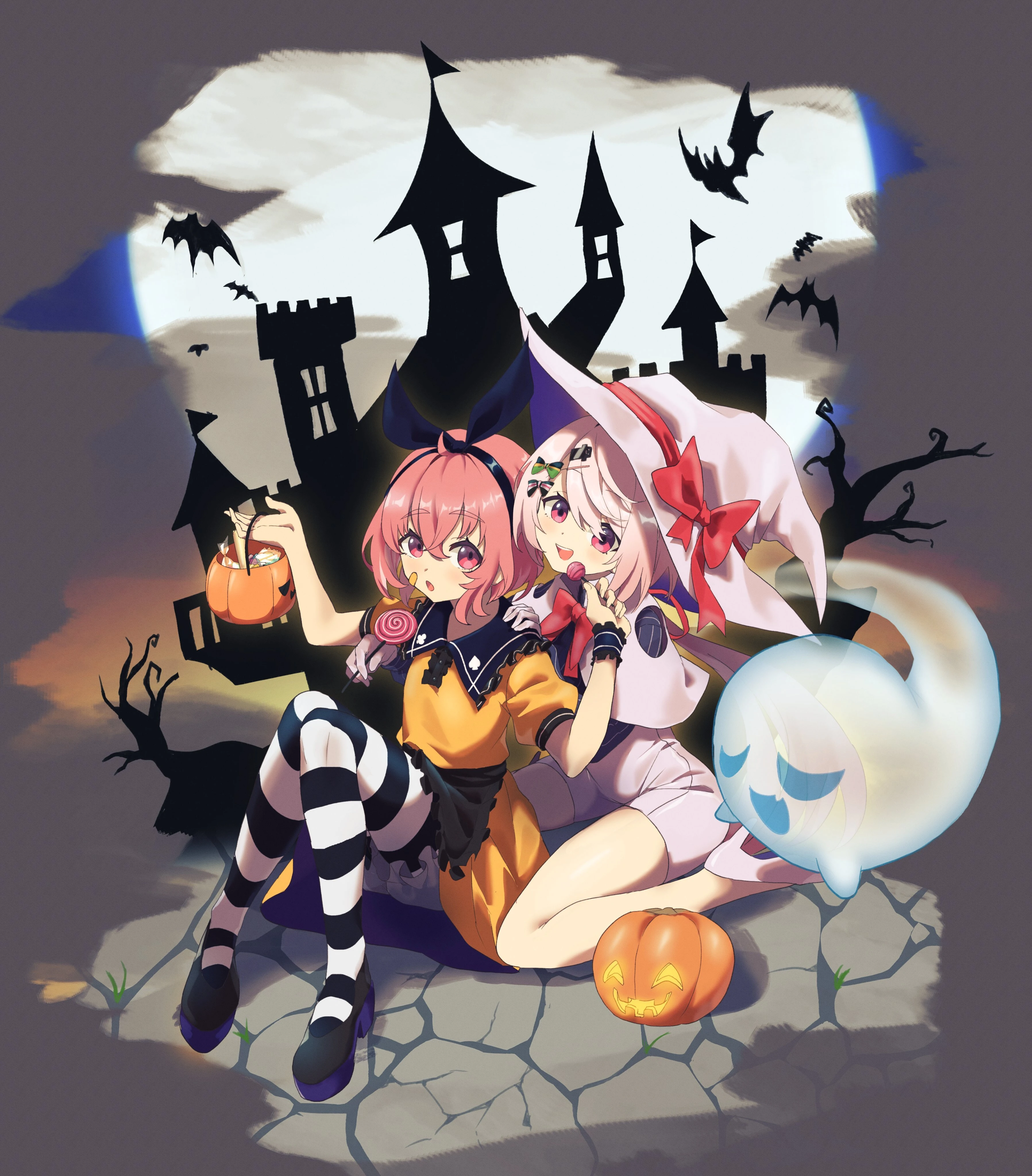 SakuYui Halloween 2021 Illustration<br>by Soranaki