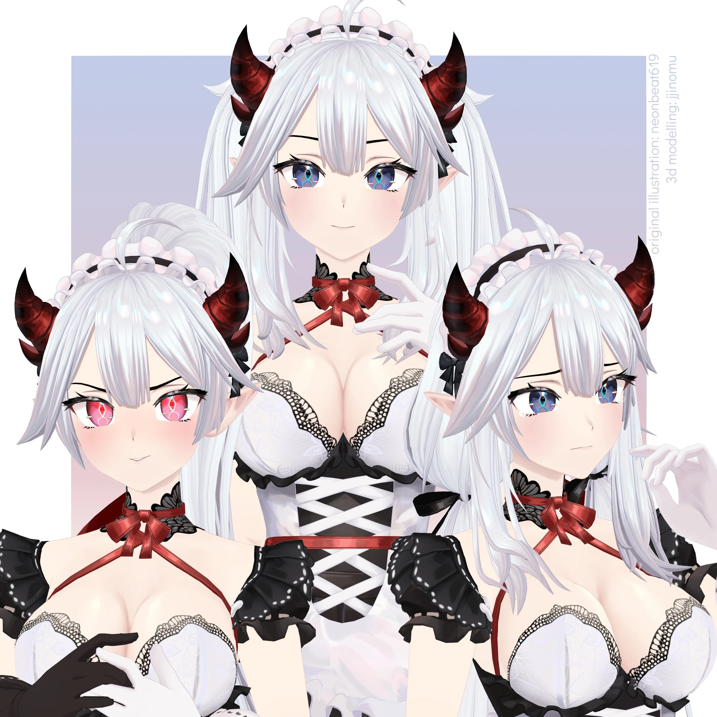 Viebae Succubus Expression 3D ref by jjinomu