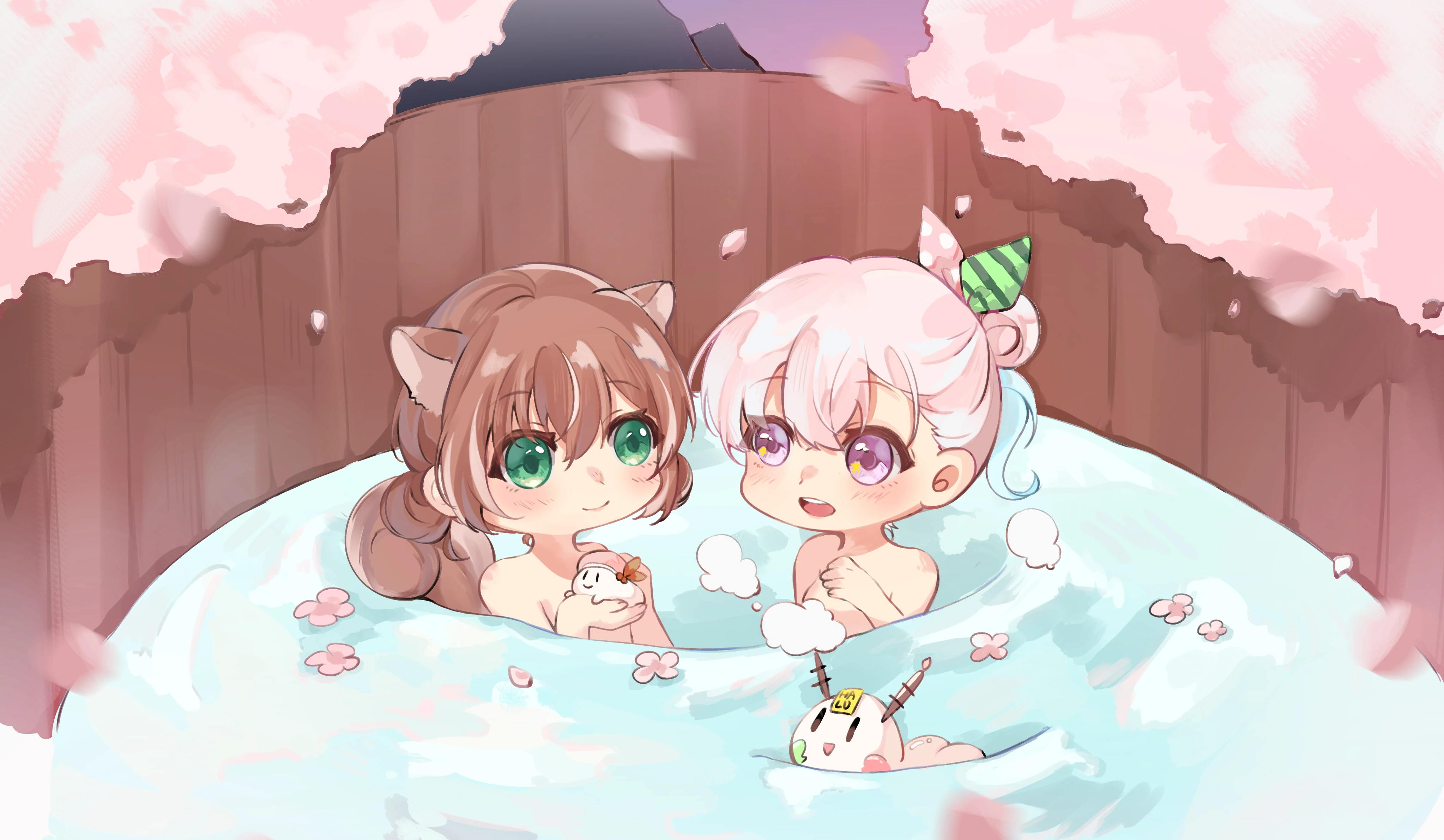IoRisu at a hot spring