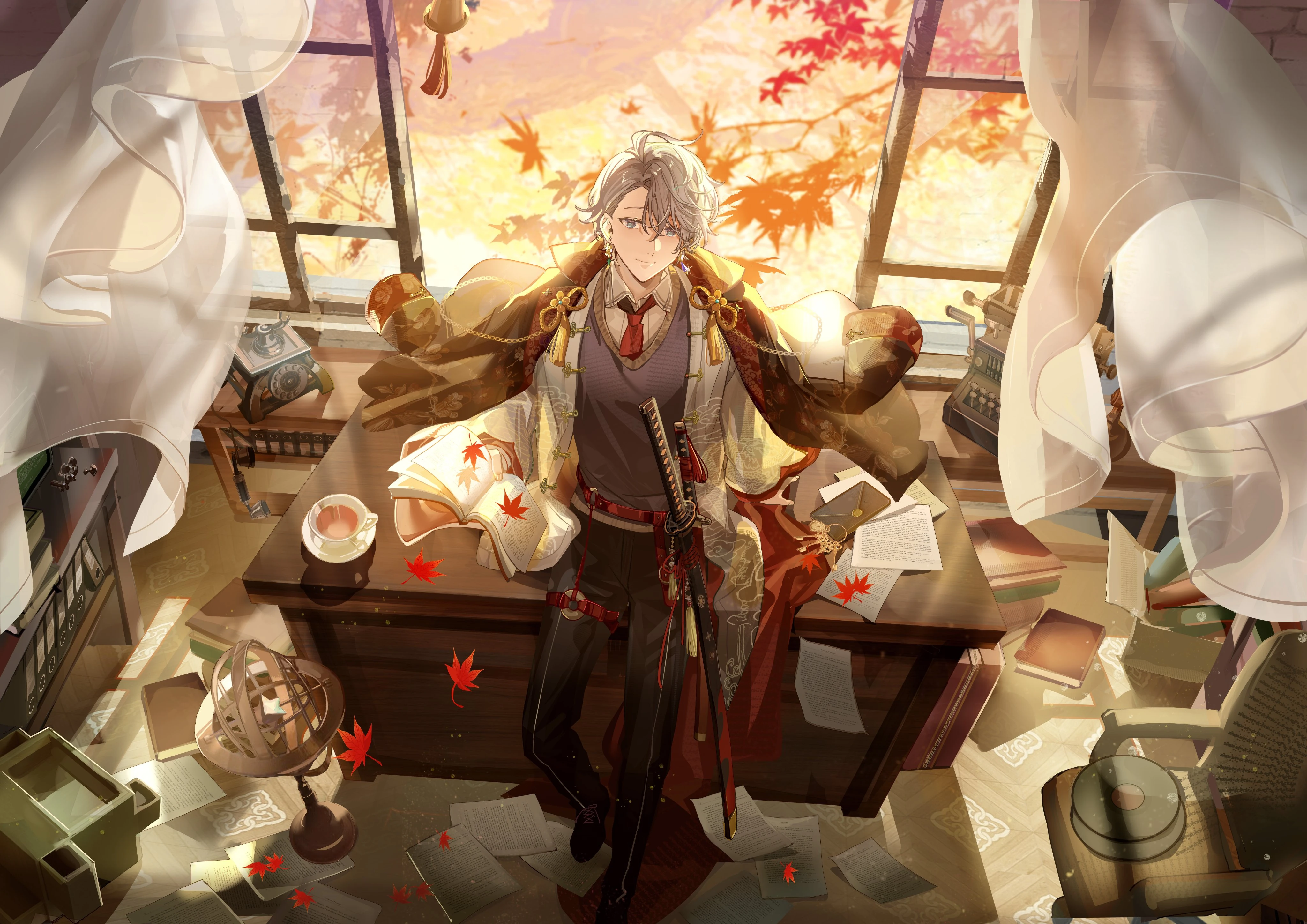 Kaida Haru Kamikakushi High School's Onmyoji Short Background Illustration