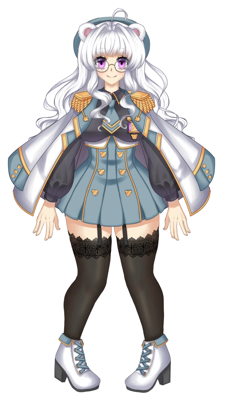 Teddie's Live2D model, drawn and rigged by herself