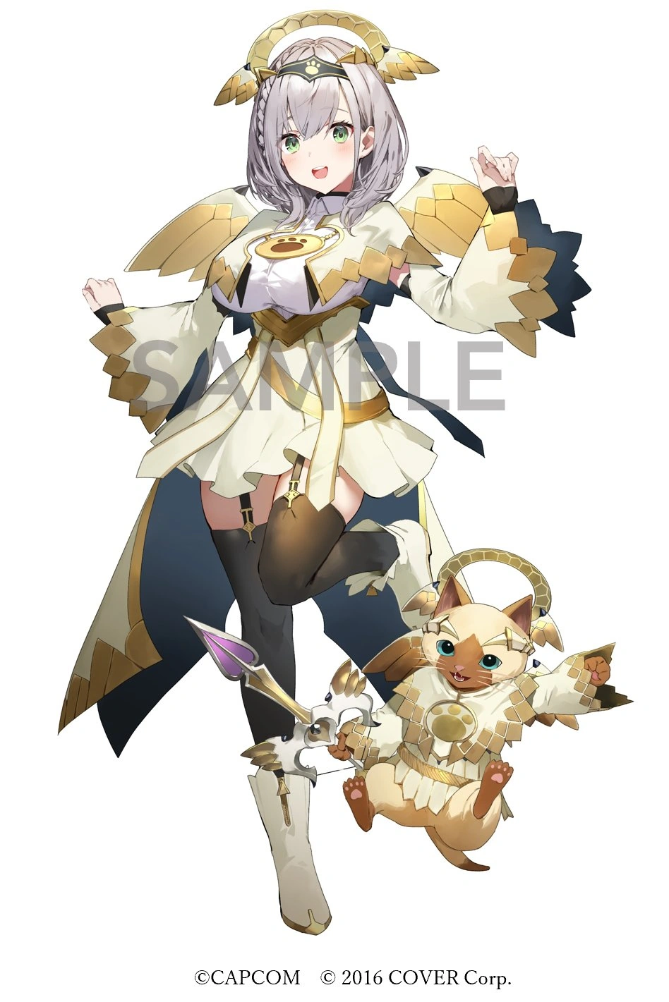 Monster Hunter x hololive Collaboration Illustration by Amagasa Yun