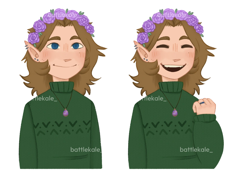 Battlekale's first design, the green fairy.