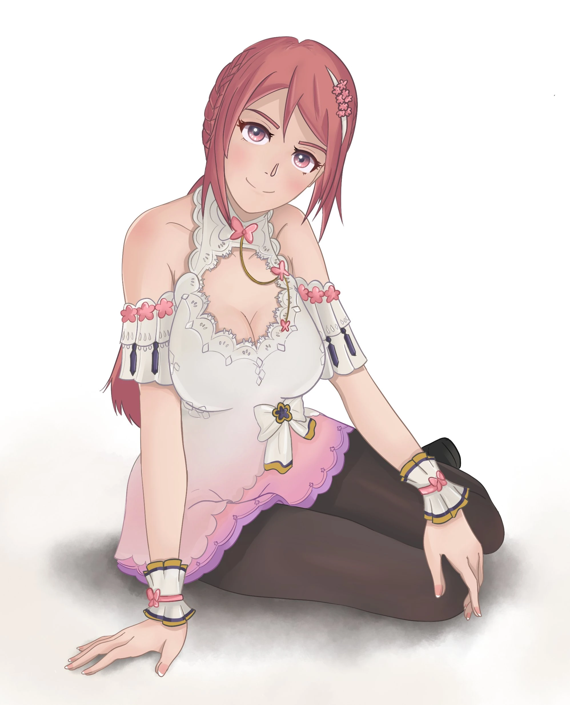 Nina in new outfit, self portrait