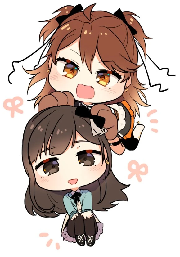 [[Shishigami Leona]] and Hanabasami Kyo<br>by [https://x.com/Mono_mon__/status/1076113168433180672 MONO MON]