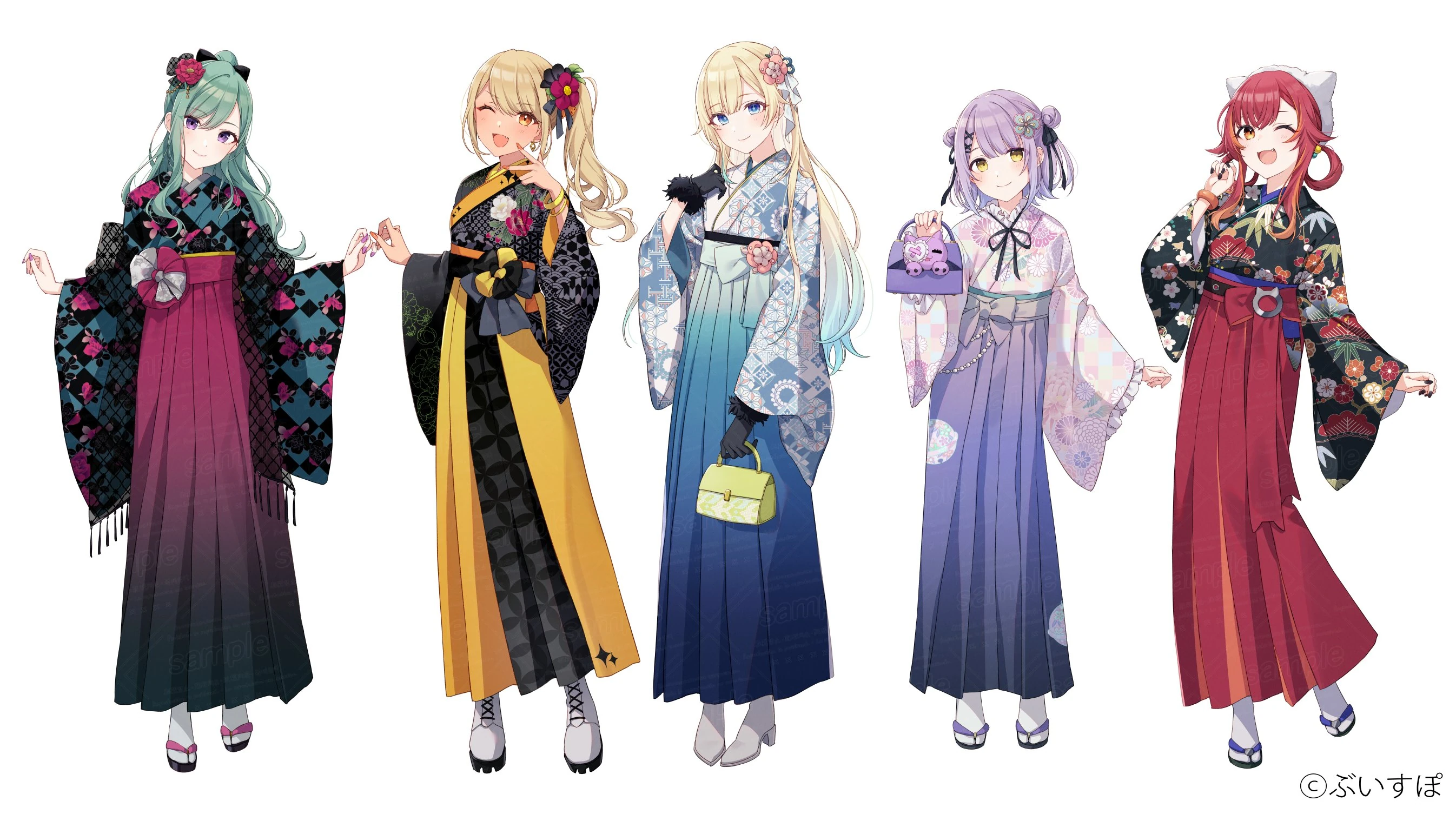 VSPO! Happy New Year 2024 Illustration<br>by [https://x.com/ttomarii/status/1784564758546653306 Umenoshii]