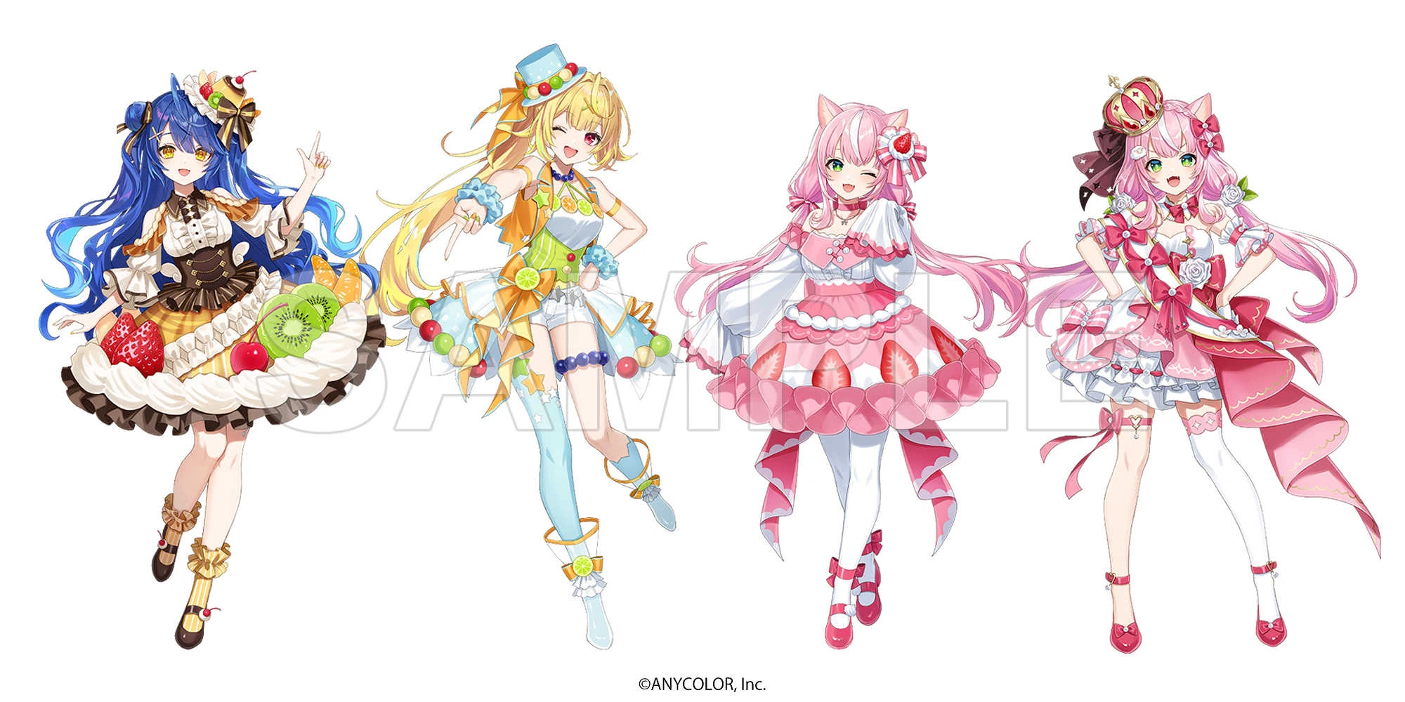 NIJISANJI x Animate Cafe "Sweets Party" Collaboration Illustration by Amaichi Esora
