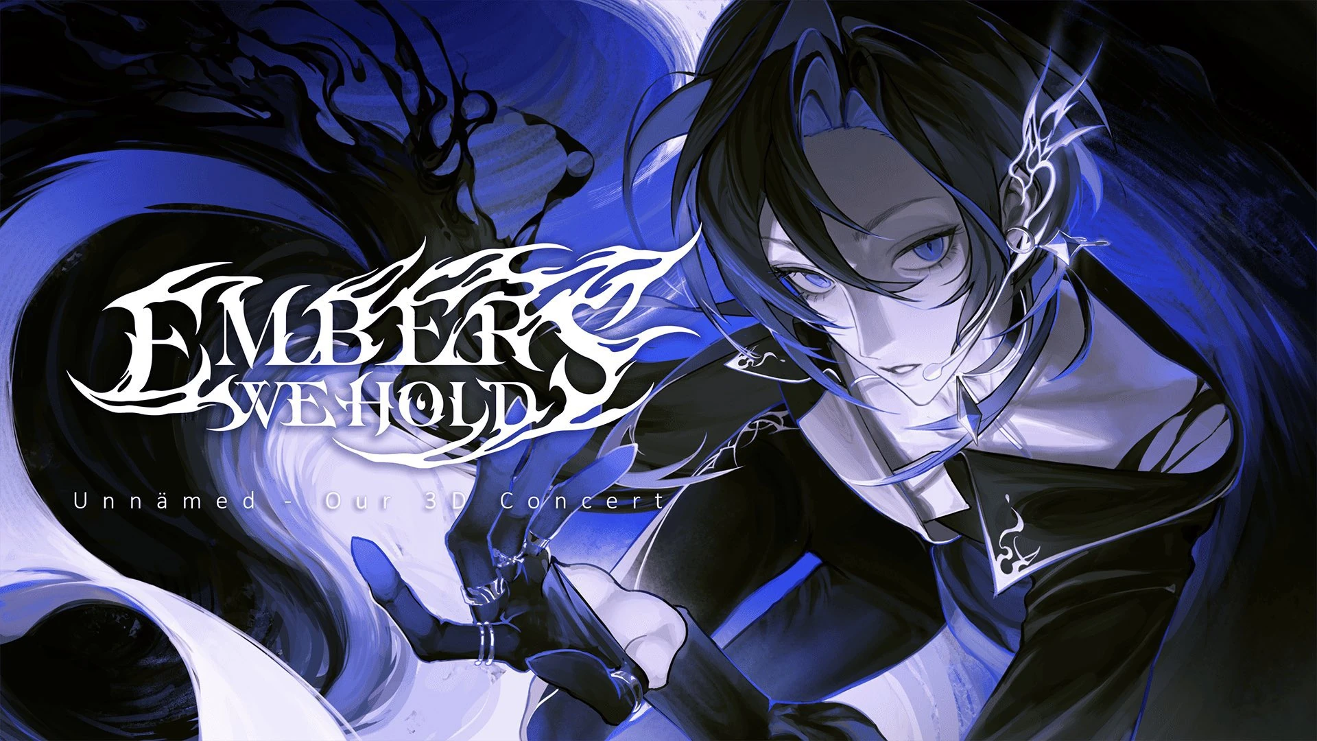 Embers We Hold 3D concert key art by Egg<br>Typography by BLEACH