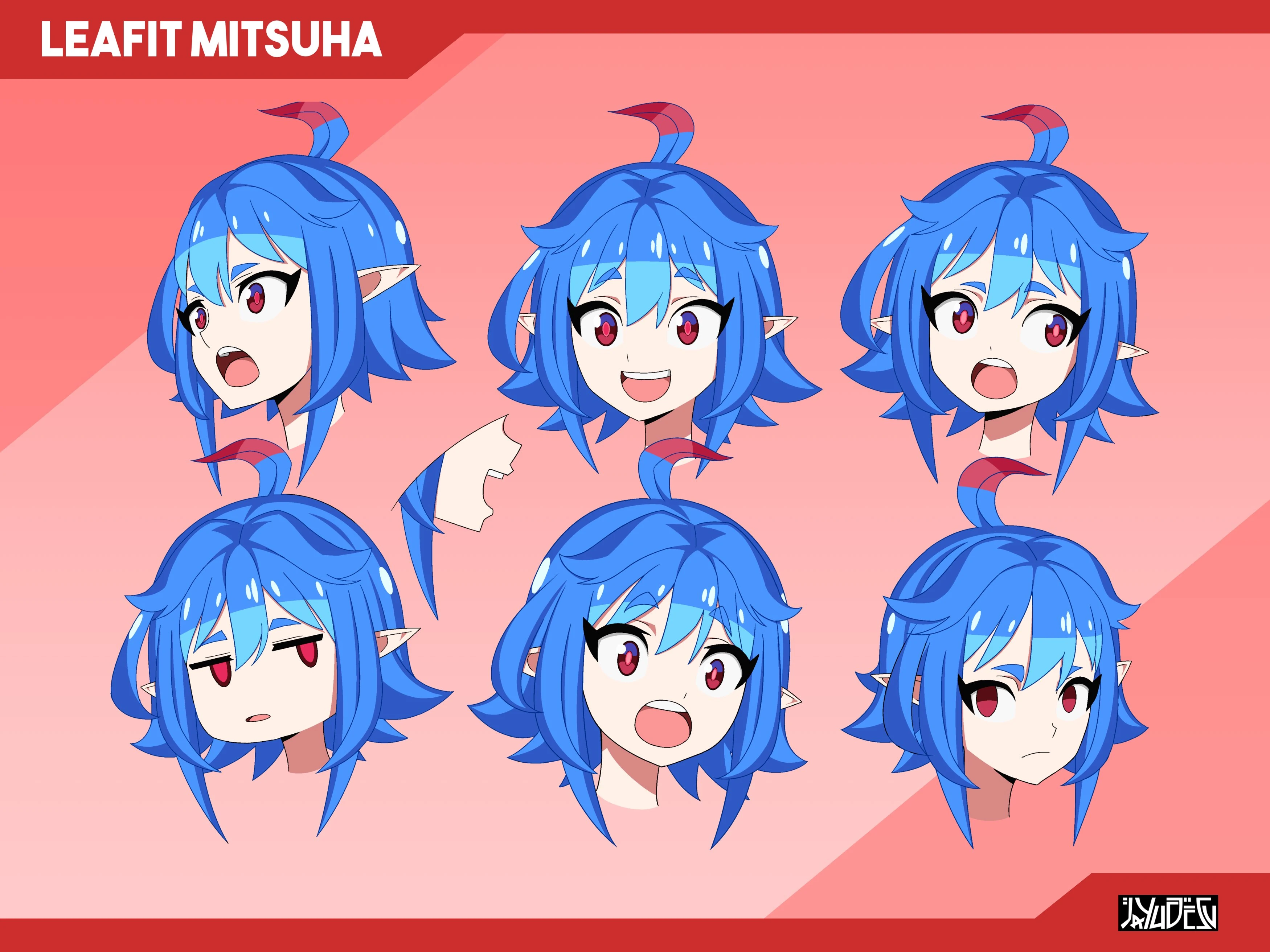 Animation model sheet by Jayu.
