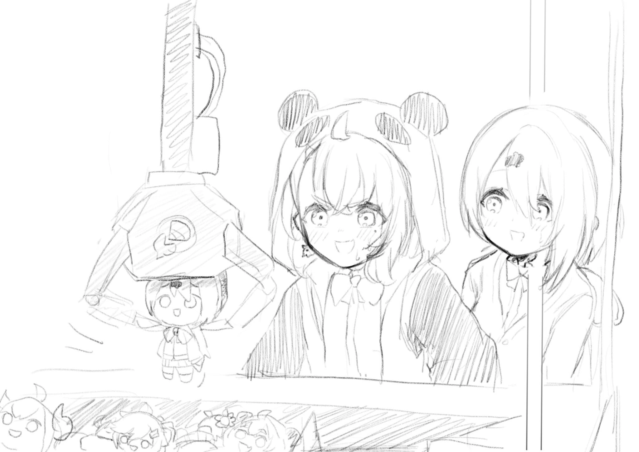 SakuYui Crane Game Illustration<br>by Soranaki