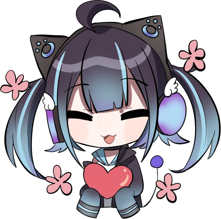 Chibi Cyan Heart