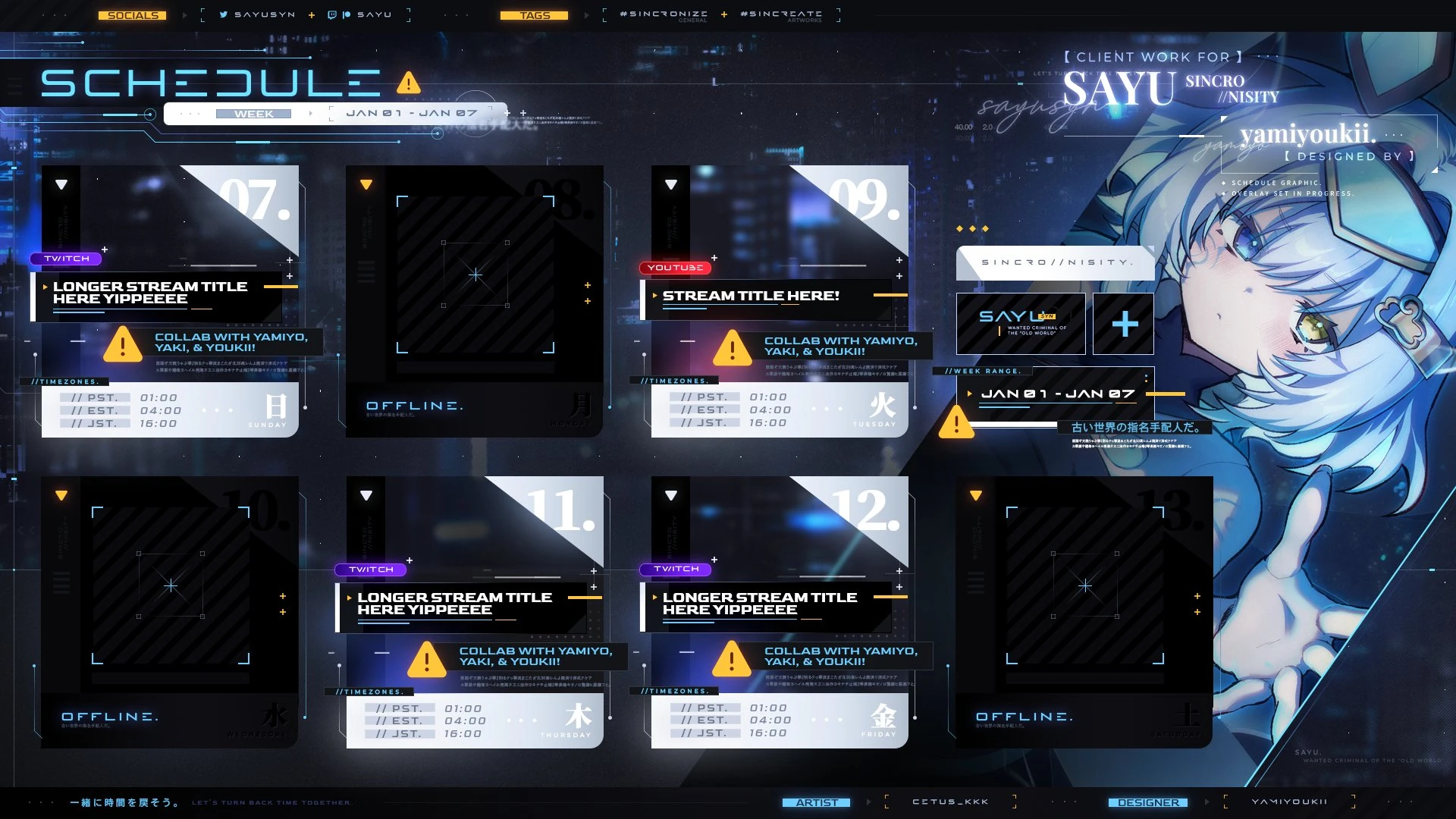 Schedule Graphics by Yamiyo
