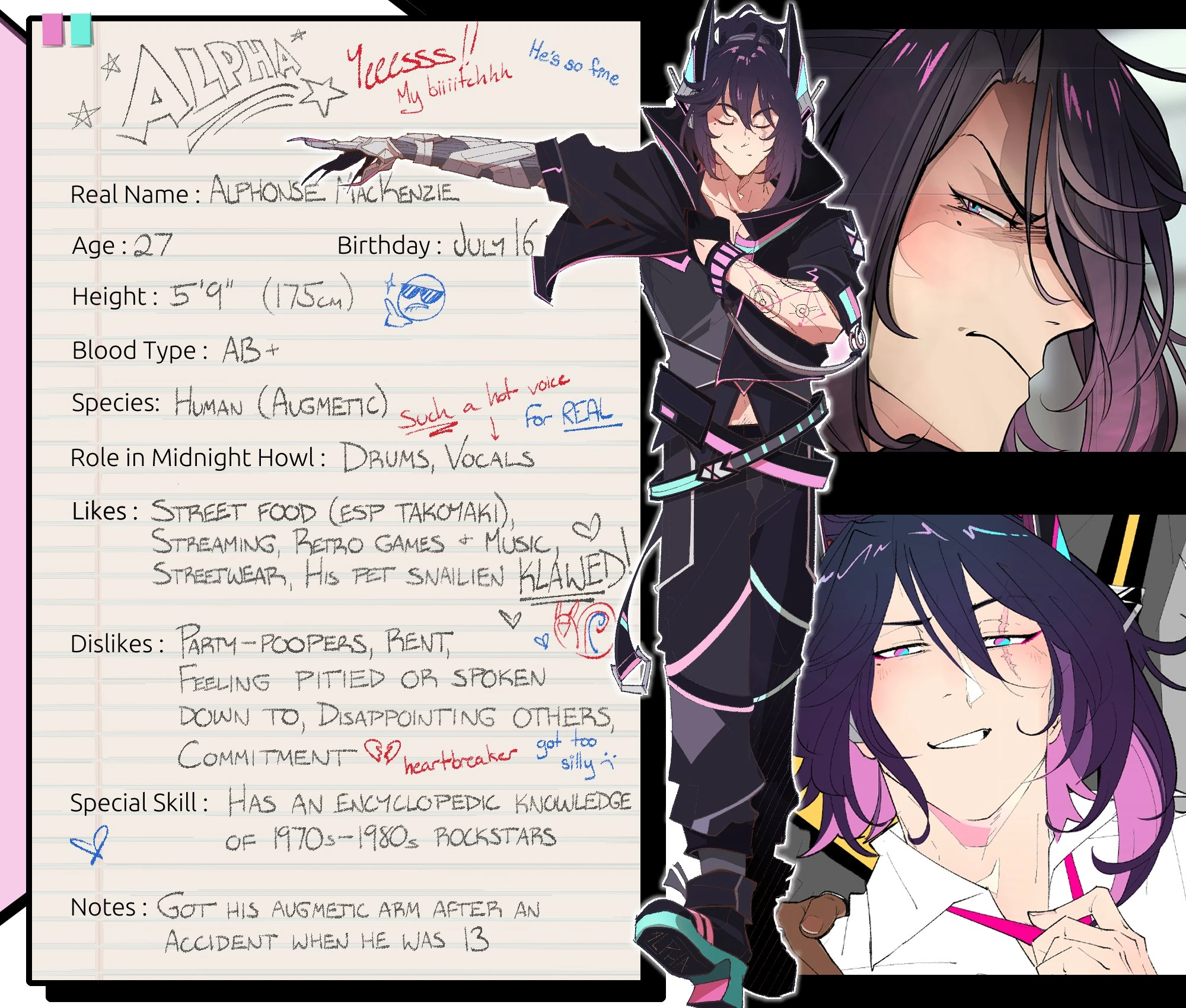 Alpha Band Character Sheet