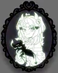 Portrait of Ironmouse with Bubi Pin Glows in the Dark by CalMoray