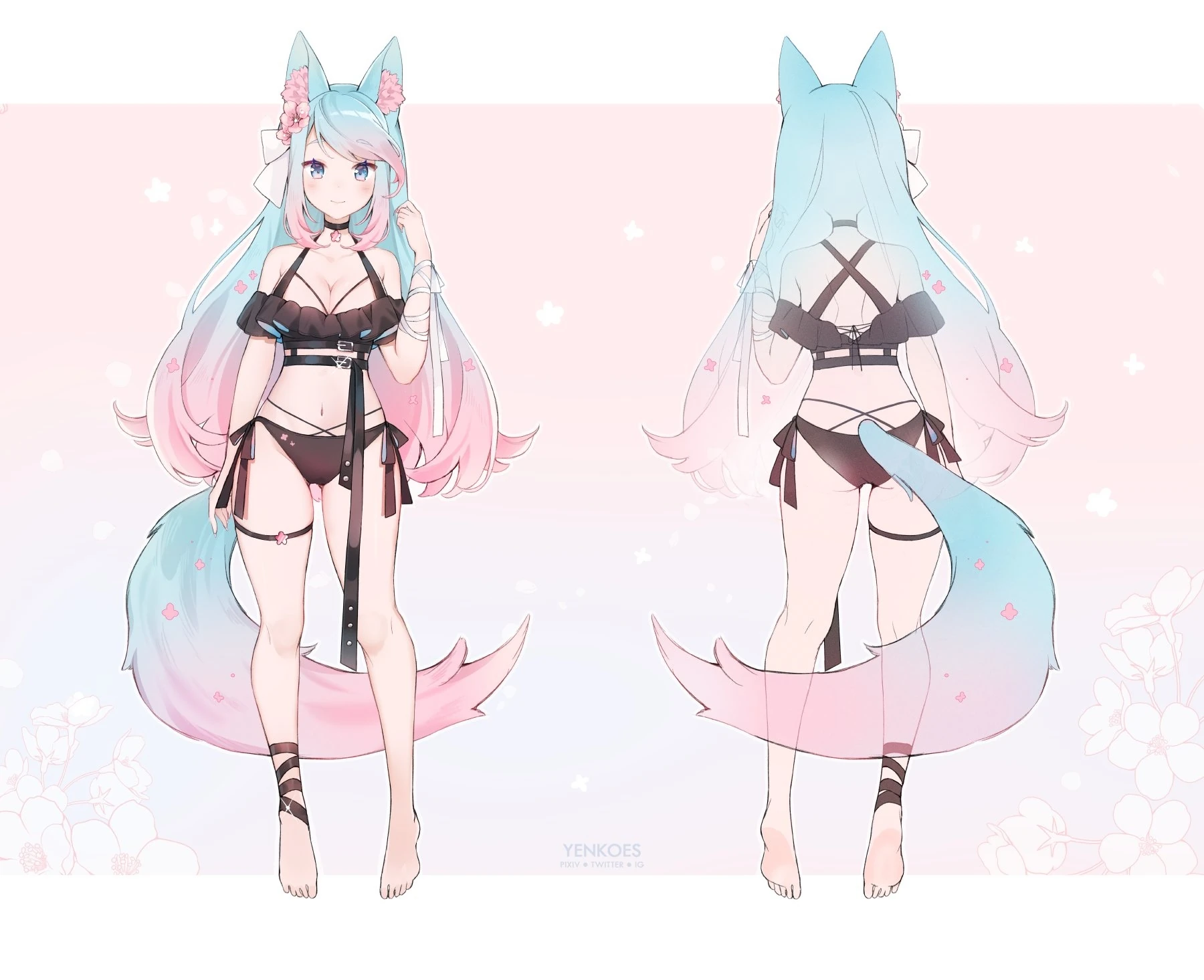 Silvervale swimsuit outfit concept art by yenkoes