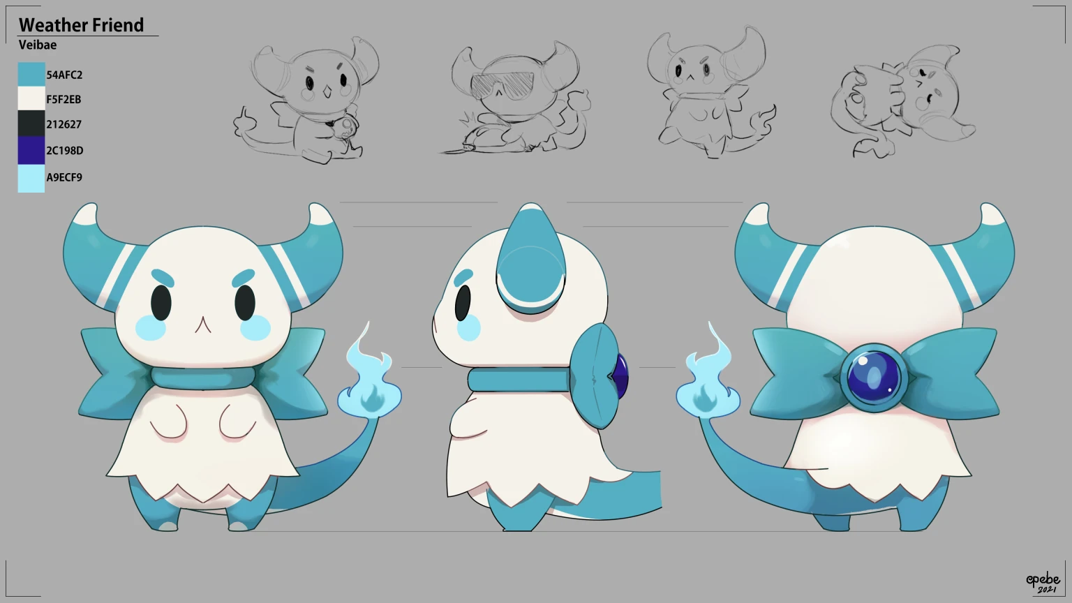 Veibae's mascot Tenki ref sheet by epebe