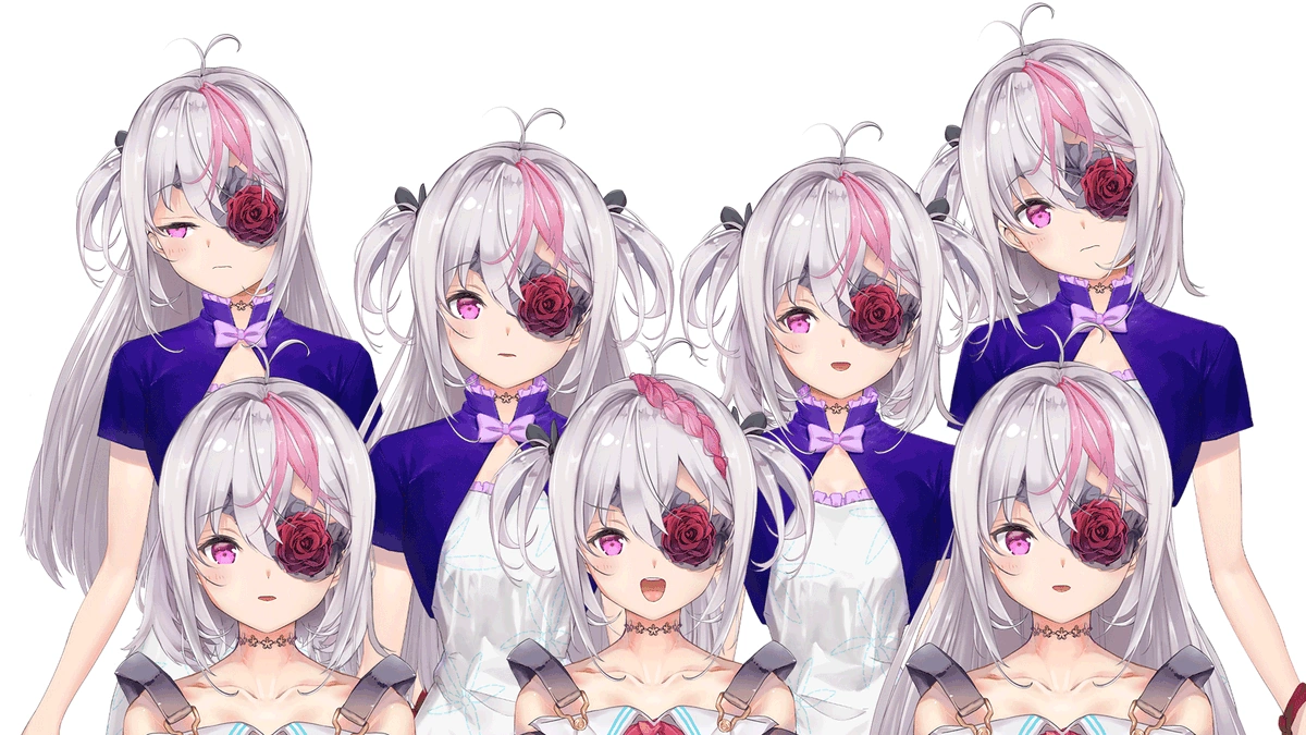 Yuki Yanagi's hair variations