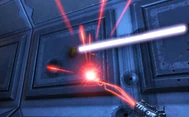 The original Beta viewmodel for the Laser Welder's beam