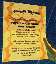 The advertisement for the laser welder.