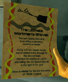 The advertisement for the shovel.