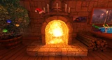The fireplace