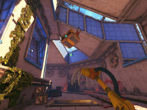 The J-HARM suspended in the air due to a glitch.