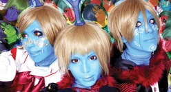 Souiumono's first look, with a blue man concept.