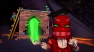 Professor Pester holding a Hudsonite crystal.