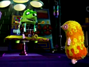 Fergy Fudgehog after being destroyed and rebuilt with very cheap parts by Prewitt Profitamole.