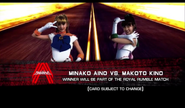 -Minako Aino vs. Makoto Kino; Winner will be part of the Royal Rumble Match