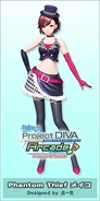 MEIKO's "Phantom Thief Meiko" module used for the song "Piano × Forte × Scandal", in the game -Project DIVA- Arcade Future Tone