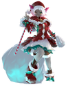 AKAZA in Christmas/Santa-themed attire, promotional picture from PROJECT:AKAZA THE PHANTOM KNOWLEDGE