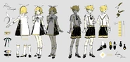 Concept art for Rin and Len.