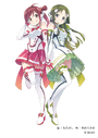 Azuki and Matcha transparent background version illust. Hiro Kanzaki