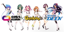 All girls involved in the collab from left to right; Aoki Lapis, Shizuka Tachibana, Miru Tsukamoto, Ririn Adachi, Kura fukazuki and Merli