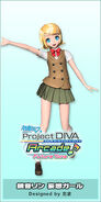 Rin's Delusion Girl module for the song "Mousou Sketch", designed by Tama, featured in -Project DIVA- Arcade Future Tone.