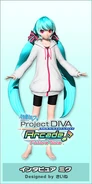 Miku's Interviewer Miku module for the song "Interviewer", featured in the videogame Hatsune Miku -Project DIVA- Arcade.