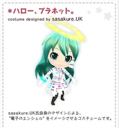 Hatsune Miku's module from the song *HELLO, PLANET for the game Hatsune Miku Project mirai 2.
