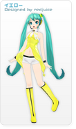 M yellow.png (43 KB) Miku's Yellow module for the song "Yellow", designed by redjuice, featured in -Project DIVA- 2nd.