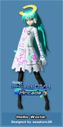 Miku's Hello World. module by sasakure.UK for the song "*Hello, Planet." for the game -Project DIVA- Arcade