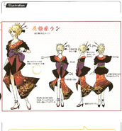 Concept art for the "Ougetsu" module by Melou, as appears in Hatsune Miku -Project DIVA- f & F memorial fan book