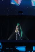 Miku performing "FREELY TOMORROW".