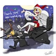 Illustration of Ren and Tsubaki for Christmas by TSO