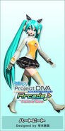 Miku's "Heartbeat" module used for the song "ODDS&ENDS" in the game -Project DIVA- Arcade Future Tone.