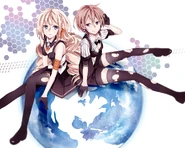 The cover illustration of hatsuko's "CUBE" artbook.