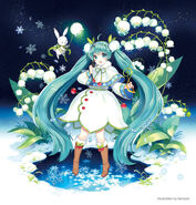 Official SNOW MIKU Snow Bell ver. and Yukine illustration