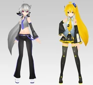Haku and Neru are examples fanmade characters based on Hatsune Miku.