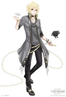 YOHIOloid Company: PowerFX (VocaTone) Voicebank: English, Japanese Description: Based on his voice provider, YOHIO. Around 17 years old. Has many pets, including CUBI (pictured).