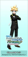 Len's "Cheerful Len" module used for the song "SING & SMILE",in the game -Project DIVA- Arcade Future Tone.